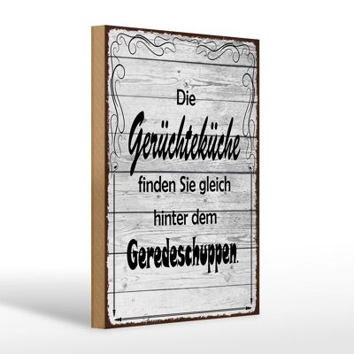 Holzschild Spruch 20x30cm Gerüchteküche Geredeschuppen