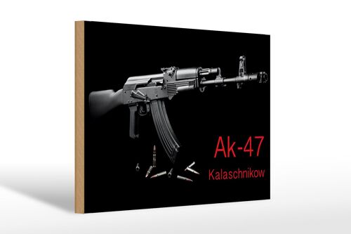 Holzschild Gewehr 30x20cm AK-47 Kalaschnikow