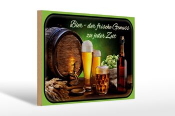 Panneau en bois bière 30x20cm, un plaisir frais à tout moment 1