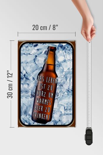 Panneau en bois indiquant 20x30cm La vie est actuellement une question de bière chaude 4