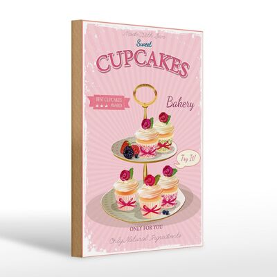 Cartello in legno cibo 20x30 cm dolce cupcakes miglior premio