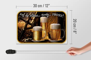 Panneau en bois indiquant 30x20cm Bière à vos marques, prête à partir 4