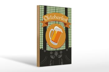 Panneau en bois 20x30cm Bière Oktoberfest 1