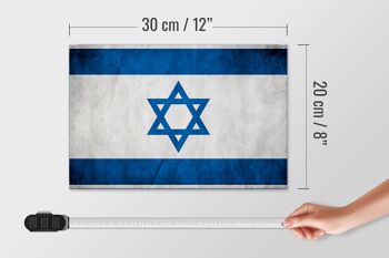 Drapeau en bois 30x20cm, drapeau d'israël, décoration murale 4