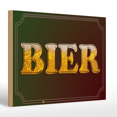 Wooden sign notice 30x20cm beer wall decoration