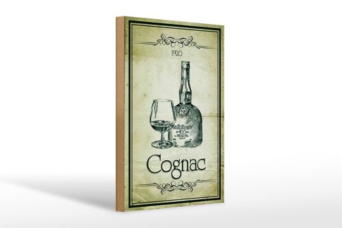 Holzschild 20x30cm 1920 Cognac Retro