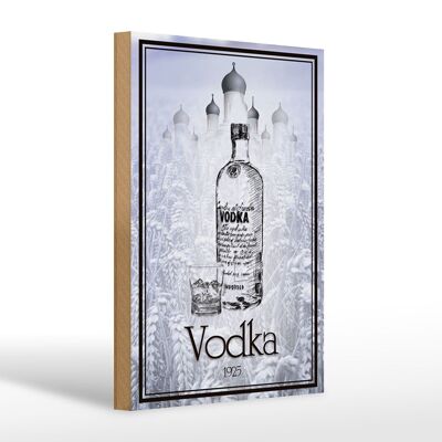 Cartello in legno 20x30 cm 1925 Vodka importata