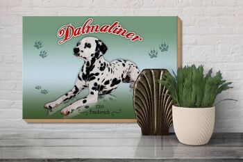 Panneau en bois chien 30x20cm Dalmatien 1769 France 3