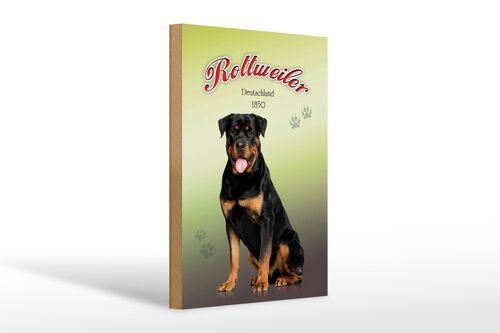 Holzschild Hund 20x30cm Rottweiler Deutschland 1850