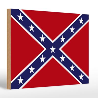 Letrero de madera bandera 30x20cm Estados América