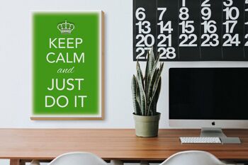 Panneau en bois disant 20x30cm Keep Calm and Just Do It 3