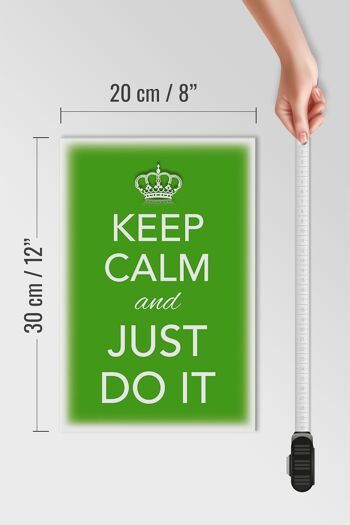 Panneau en bois disant 20x30cm Keep Calm and Just Do It 4