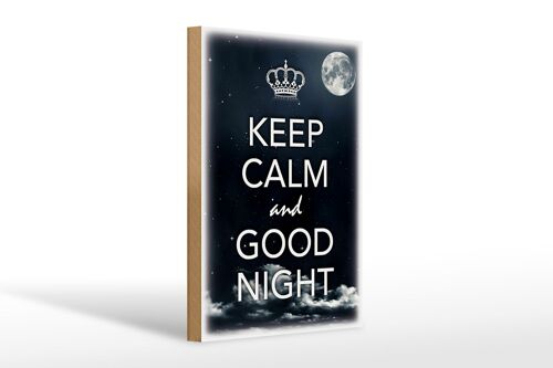 Holzschild Spruch 20x30cm Keep Calm and good night