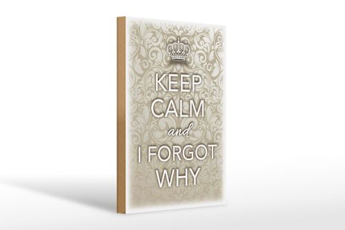 Holzschild Spruch 20x30cm Keep Calm and i forgot why