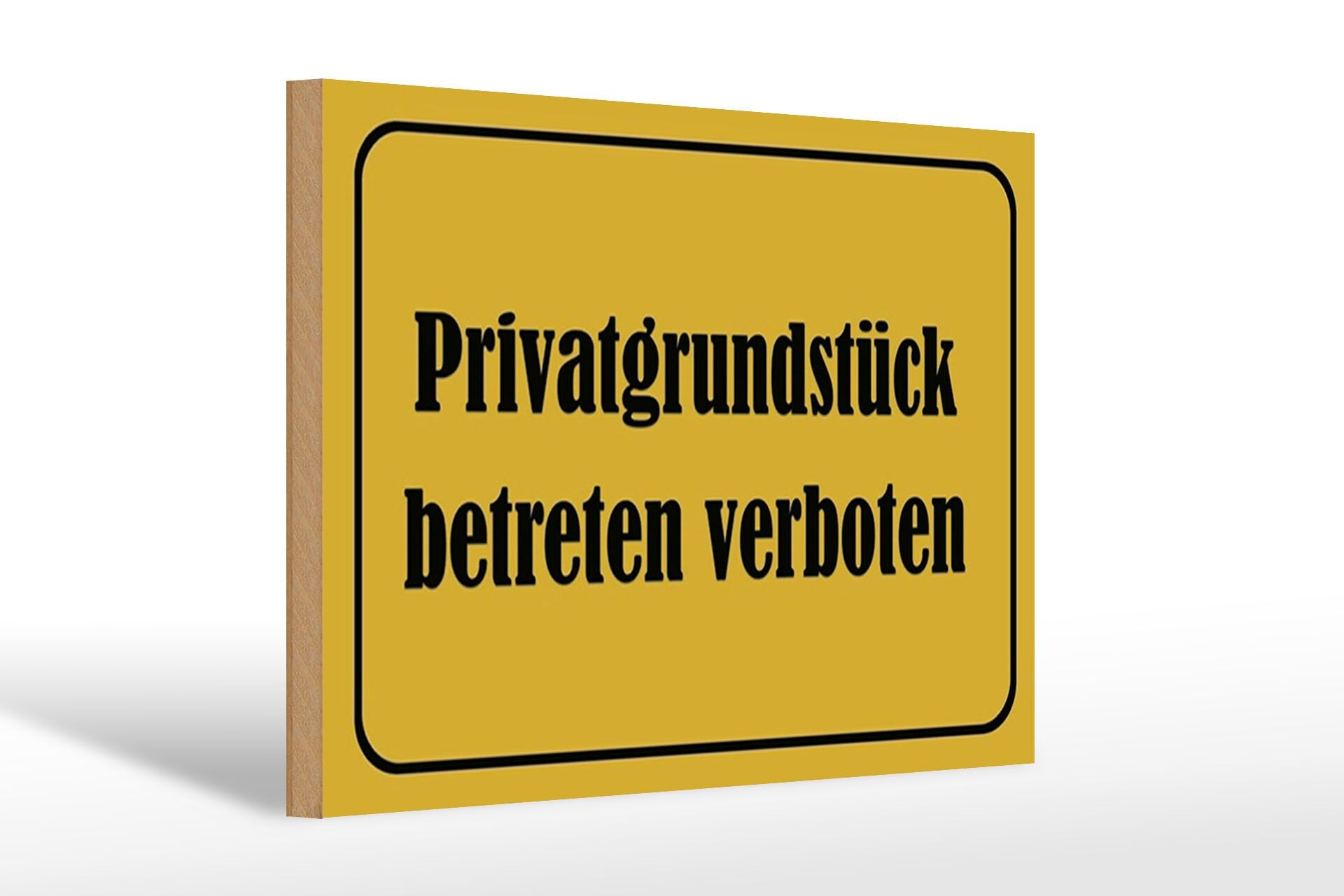 Cartello in legno 30x20cm per entrare in proprietà privata