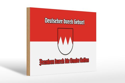 Holzschild Spruch 30x20cm Franken durch die Gnade Gottes