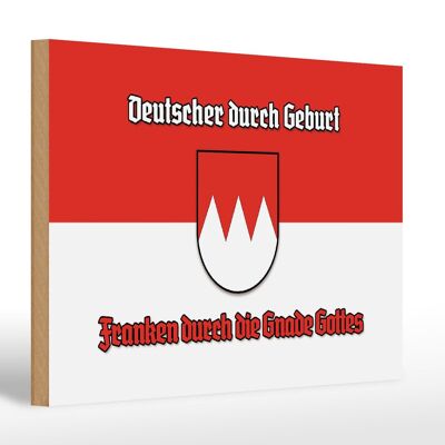 Holzschild Spruch 30x20cm Franken durch die Gnade Gottes