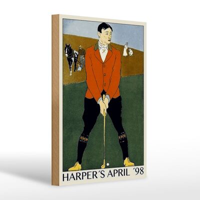 Cartello in legno Golf 20x30 cm Harper`s aprile 98