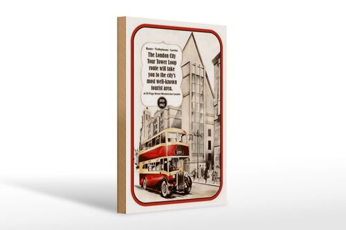 Holzschild 20x30cm London City Tour 1931-1962