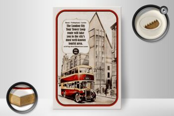 Panneau en bois 20x30cm London City Tour 1931-1962 2