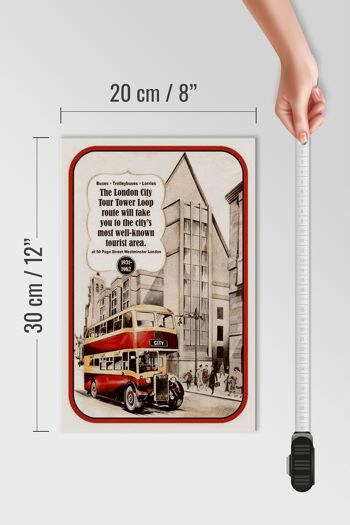 Panneau en bois 20x30cm London City Tour 1931-1962 4