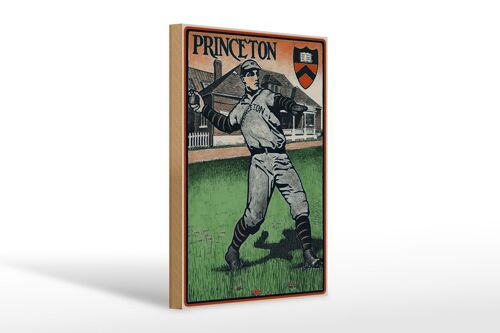 Holzschild Retro 20x30cm Princeton Baseball