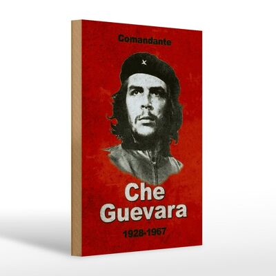 Cartel de madera retro 20x30cm Comandante Che Guevara 1928-1967