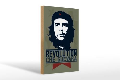 Holzschild Retro 20x30cm Revolution Che Guevara Kuba