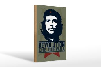 Panneau en bois rétro 20x30cm Révolution Che Guevara Cuba 1