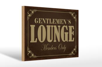 Panneau en bois 30x20cm Gentelmen's Lounge Members 1
