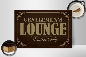 Panneau en bois 30x20cm Gentelmen's Lounge Members 2