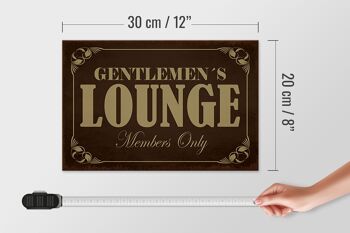 Panneau en bois 30x20cm Gentelmen's Lounge Members 4