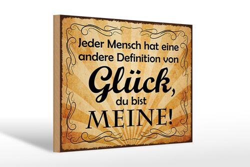 Holzschild Spruch 30x20cm Definition Glück du bist meine