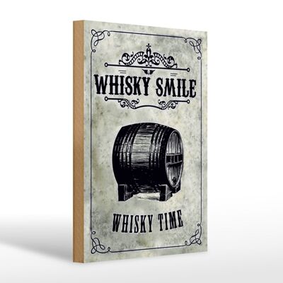 Cartello in legno 20x30 cm Whisky Smile Whiskey Time