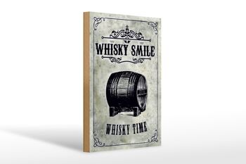 Panneau en bois 20x30cm Whisky Smile Whisky Time 1