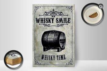 Panneau en bois 20x30cm Whisky Smile Whisky Time 2