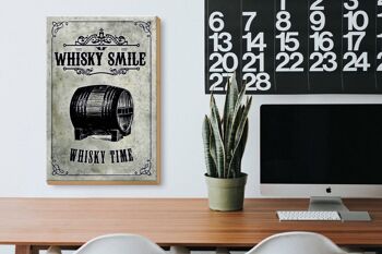 Panneau en bois 20x30cm Whisky Smile Whisky Time 3