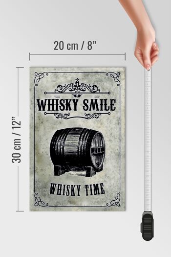 Panneau en bois 20x30cm Whisky Smile Whisky Time 4