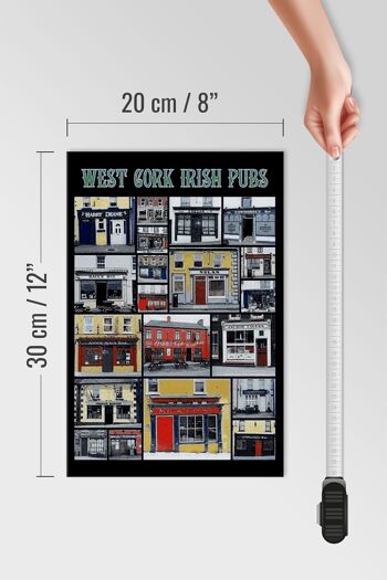 Panneau en bois 20x30cm Pubs irlandais West Cork 4