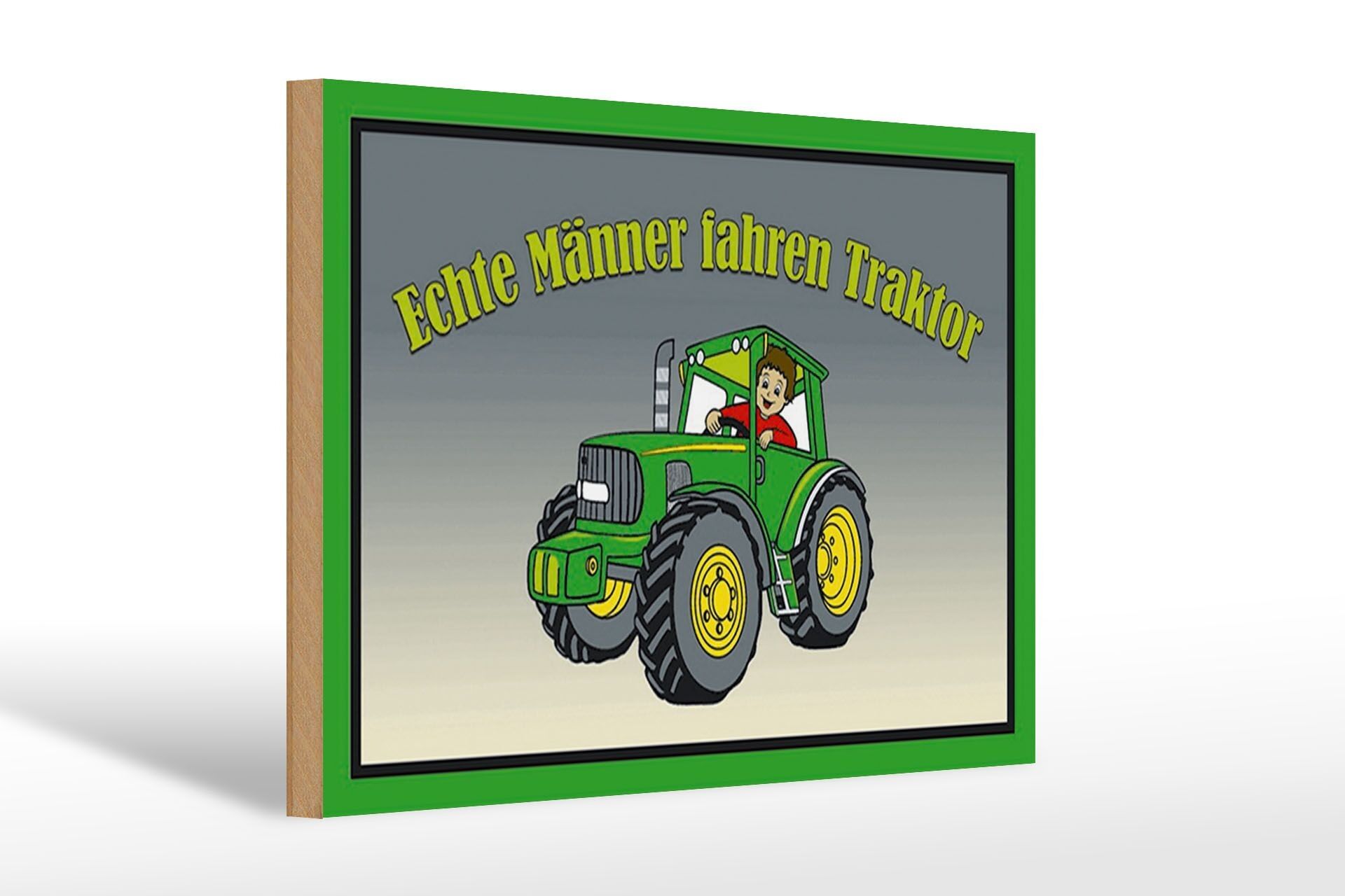 Cartello in legno con scritta 30x20 cm I veri uomini guidano i trattori