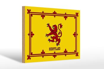 Drapeau en bois 30x20cm, armoiries royales d'Écosse 1