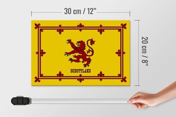 Drapeau en bois 30x20cm, armoiries royales d'Écosse 4
