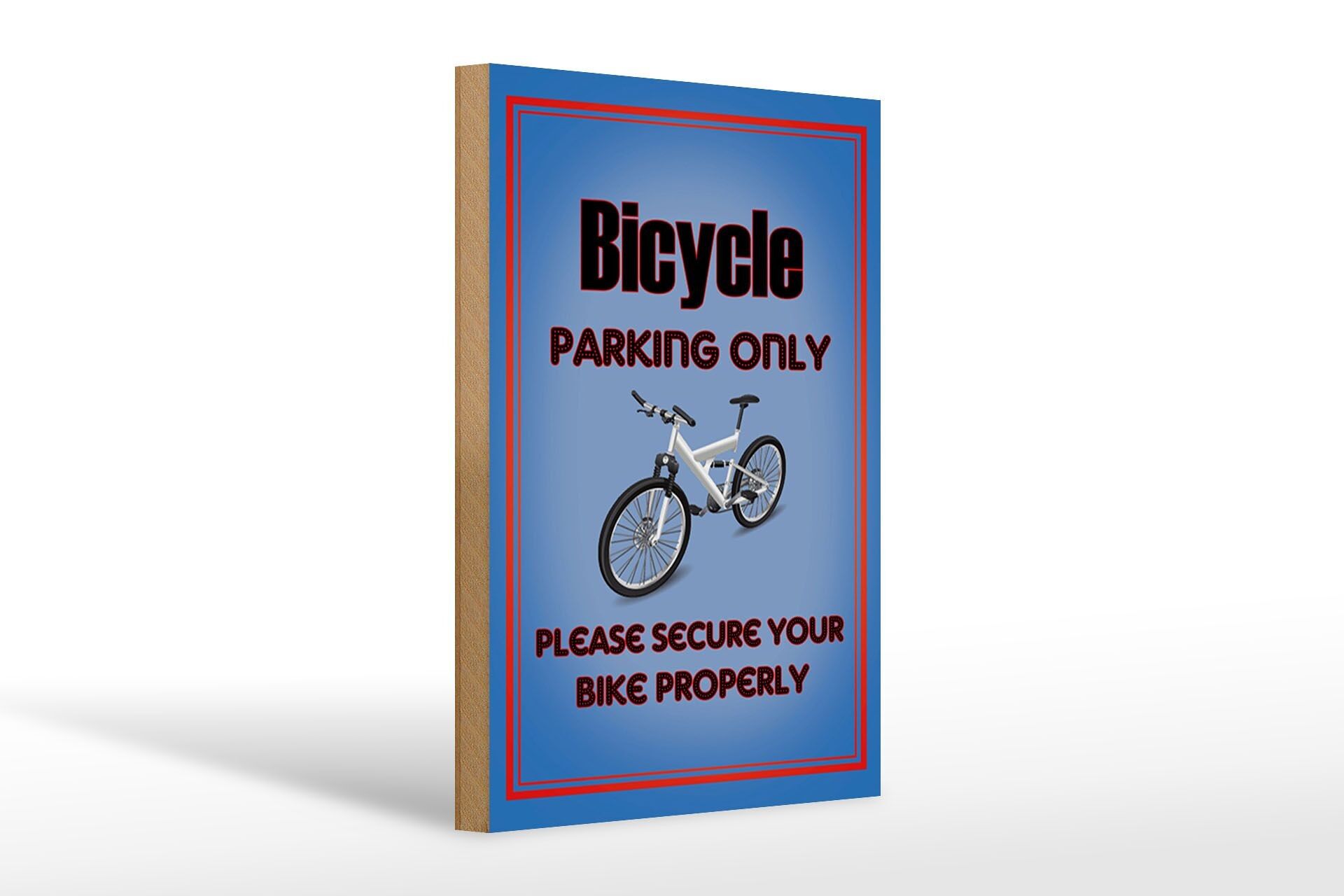 Cartello in legno parcheggio bicicletta 20x30cm Parcheggio solo biciclette