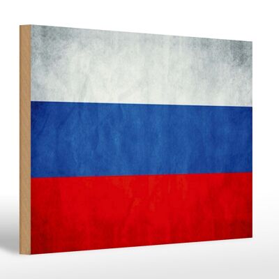 Cartello in legno bandiera 30x20cm Bandiera Russia Bandiera Russia