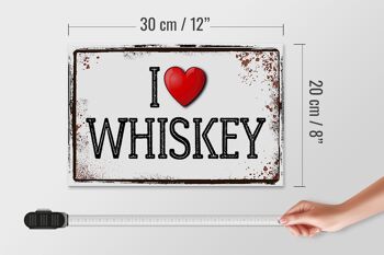 Panneau en bois 30x20cm j'aime le whisky décoration murale 4