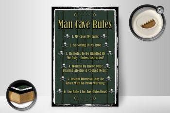 Panneau en bois indiquant 20x30cm Man cave Rules no sit Spot 2