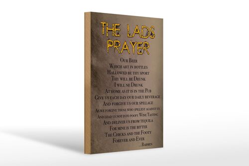 Holzschild Spruch 20x30cm the lads Prayer our Beer which