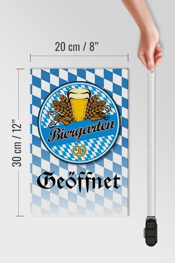 Panneau en bois indiquant 20x30cm Bretzel de bière de jardin de bière Bavière 4