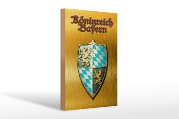 Panneau en bois indiquant 20x30cm Royaume de Bavière 1
