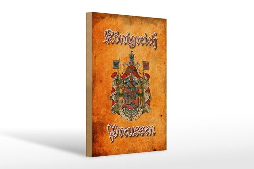 Holzschild Spruch 20x30cm Königreich Preussen Wappen Wanddeko